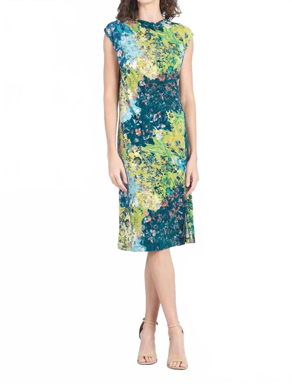 NEW CLARA SUNWOO floral patch print sleeveless midi dress